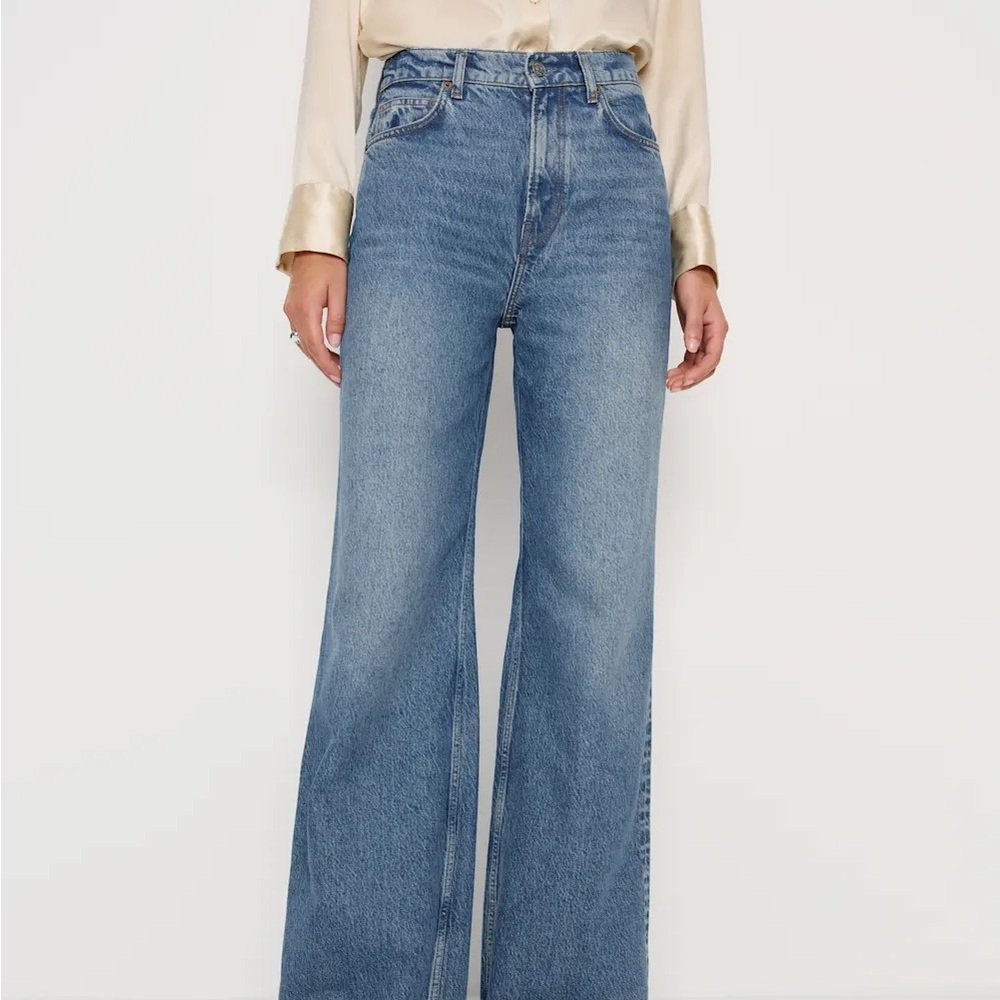 NEVER WORN BEFORE, reformation cary wide leg jeans